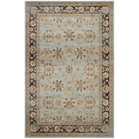 Safavieh Vintage Power Loomed Rectangle Rug- Light Blue - Black- 9 x 12 ft. VTG575H-9